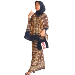 Kain Tapis Songket Printing - Cokelat tua