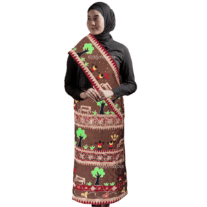 Kain Tapis Motif Alam dengan Sulaman Indah dan Warna Elegan – Cocok untuk Pakaian Tradisional atau Hadiah Eksklusif