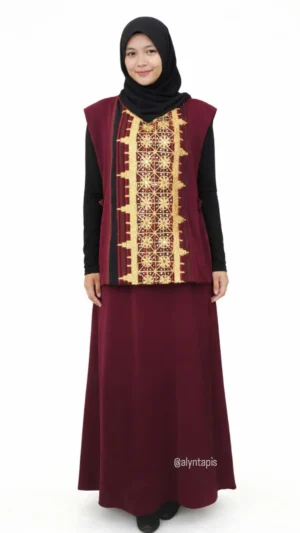Set Vest Tapis Penuh dan Rok