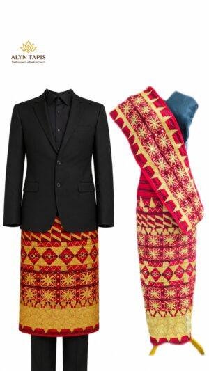 kain Tapis Cantik Tenun Merah